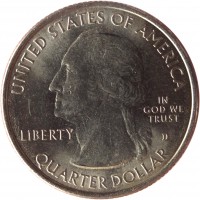 obverse of 1/4 Dollar - Denali National Park and Preserve, Alaska - Washington Quarter (2012) coin with KM# 523 from United States. Inscription: UNITED STATES OF AMERICA LIBERTY IN GOD WE TRUST QUARTER DOLLAR