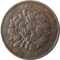 Japan coin 100 Yen - Shōwa (1967 - 1988) obverse obverse of 100 Yen - Shōwa (1967 - 1988) coin with Y# 82 from Japan. Inscription: 日 本 国 百 円