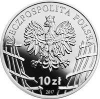 Poland coin 10 Złotych - Henryk Glapiński “Klinga” (2017) obverse obverse of 10 Złotych - Henryk Glapiński “Klinga” (2017) coin with Y# 991 from Poland. Inscription: RZECZPOSPOLITA POLSKA mw 10 ZŁ 2017