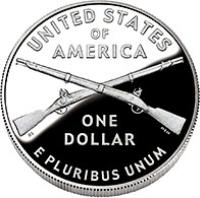 reverse of 1 Dollar - Infantry Soldier (2012) coin with KM# 529 from United States. Inscription: UNITED STATES OF AMERICA ONE DOLLAR E PLURBUS UNUM