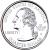 obverse of 1/4 Dollar - Mount Rushmore - Washington Quarter (2013) coin with KM# 546 from United States. Inscription: UNITED STATES OF AMERICA LIBERTY IN GOD WE TRUST D QUARTER DOLLAR