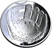 United States coin 1 Dollar - National Baseball Hall of Fame (2014) obverse obverse of 1 Dollar - National Baseball Hall of Fame (2014) coin with KM# 577 from United States. Inscription: LIBERTY, IN GOD WE TRUST, 2014.