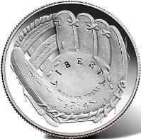 United States coin 1/2 Dollar - National Baseball Hall of Fame (2014) obverse obverse of 1/2 Dollar - National Baseball Hall of Fame (2014) coin with KM# 576 from United States. Inscription: LIBERTY, IN GOD WE TRUST, 2014.