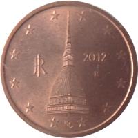 obverse of 2 Euro Cent (2002 - 2017) coin with KM# 211 from Italy. Inscription: LDS RI R 2005