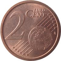 reverse of 2 Euro Cent (2002 - 2017) coin with KM# 211 from Italy. Inscription: 2 EURO CENT LL