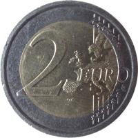 reverse of 2 Euro - Giuseppe Verdi (2013) coin with KM# 357 from Italy. Inscription: 2 EURO LL