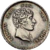 obverse of 10 Stuivers - Napoleon III (1807 - 1809) coin with KM# 30 from Netherlands.