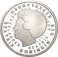 Netherlands coin 1 Gulden - Beatrix - Last Gulden (2001) obverse obverse of 1 Gulden - Beatrix - Last Gulden (2001) coin with KM# 233a from Netherlands. Inscription: BEATRIX KONINGIN DER NEDERLANDEN