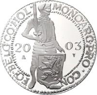 reverse of 1 Ducat - Beatrix - Holland - Silver Bullion (2003) coin with KM# 257 from Netherlands.