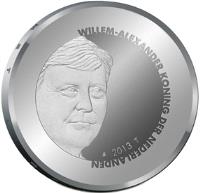 obverse of 5 Euro - Willem-Alexander - Peace Palace (2013) coin with KM# 333 from Netherlands. Inscription: WILLEM-ALEXANDER KONING DER NEDERLANDEN 2013