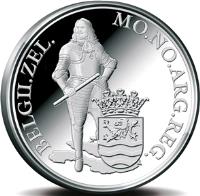 Netherlands coin 1 Ducat - Beatrix - Zeeland - Silver Bullion (2011) reverse reverse of 1 Ducat - Beatrix - Zeeland - Silver Bullion (2011) coin with KM# 307 from Netherlands. Inscription: MO. NO. ARG. BELG GII. TRAN.