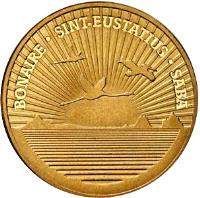 obverse of 1 Dollar - Beatrix - US Dollar Introduction (2011) coin from Netherlands Antilles. Inscription: BONAIRE · SINT-EUSTATIUS · SABA