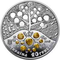 Ukraine coin 10 Hryven - Digging Potatoes (2018) obverse obverse of 10 Hryven - Digging Potatoes (2018) coin from Ukraine. Inscription: УКРАЇНА 10 ГРИВЕНЬ 2018