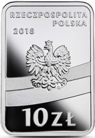 obverse of 10 Złotych - Ignacy Jan Paderewski (2018) coin from Poland. Inscription: RZECZPOSPOLITA POLSKA 2018 mw 10 ZŁ