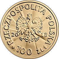 Poland coin 100 Złotych - Ignacy Jan Paderewski (2018) obverse obverse of 100 Złotych - Ignacy Jan Paderewski (2018) coin from Poland. Inscription: RZECZPOSPOLITA POLSKA 20 18 mw 100 ZŁ