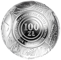 Poland coin 100 Złotych - 100th Anniversary of Regaining Independence by Poland (2018) reverse reverse of 100 Złotych - 100th Anniversary of Regaining Independence by Poland (2018) coin from Poland. Inscription: 100 ZŁ 100. ROCZNICA ODZYSKANIA PRZEZ POLSKĘ NIEPODLEGŁOŚCI •