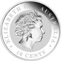 Australia coin 10 Cents - Elizabeth II - Koala Silver Bullion (2012) obverse obverse of 10 Cents - Elizabeth II - Koala Silver Bullion (2012) coin with KM# 1789 from Australia. Inscription: ELIZABETH II AUSTRALIA IRB · 10 CENTS ·
