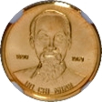 reverse of 500 Đồng - 100th Anniversary of the Birth of Ho Chi Minh (1989) coin with KM# 41 from Vietnam. Inscription: 1890 1969 HỒ CHÍ MINH