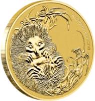 Australia coin 1 Dollar - Elizabeth II - Echidna - 4'th Portrait (2013) reverse reverse of 1 Dollar - Elizabeth II - Echidna - 4'th Portrait (2013) coin with KM# 1913 from Australia. Inscription: Australian Echidna P EM