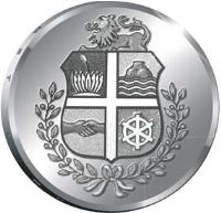 Aruba coin 5 Florin - Beatrix - Shoco Bird (2012) obverse obverse of 5 Florin - Beatrix - Shoco Bird (2012) coin with KM# 50 from Aruba.