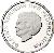 obverse of 10 Florin - Beatrix - Marriage (2002) coin with KM# 24 from Aruba. Inscription: BEATRIX KONINGIN DER NEDERLANDEN