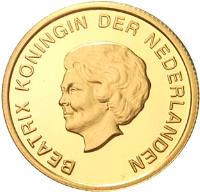 Aruba coin 100 Florin - Beatrix - Status Aparte (2001) obverse obverse of 100 Florin - Beatrix - Status Aparte (2001) coin with KM# 23 from Aruba. Inscription: BEATRIX KONINGIN DER NEDERLANDEN