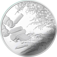 Lithuania coin 10 Euro - Smelt Fishing by Attracting. (2019) obverse obverse of 10 Euro - Smelt Fishing by Attracting. (2019) coin from Lithuania. Inscription: LIETUVA 2019 10€