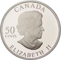 Canada coin 50 Cents - Elizabeth II - Short-tailed Swallowtail (2006) obverse obverse of 50 Cents - Elizabeth II - Short-tailed Swallowtail (2006) coin with KM# 649 from Canada. Inscription: CANADA 50 CENTS ELIZABETH II