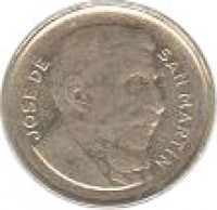 Argentina coin 5 Centavos - Reeded edge (1951 - 1953) obverse obverse of 5 Centavos - Reeded edge (1951 - 1953) coin with KM# 46 from Argentina. Inscription: JOSE DE SAN MARTIN