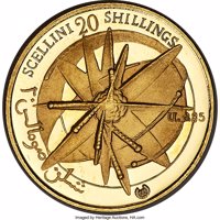 reverse of 20 Shillings - 10th Anniversary of Independence (1970) coin with KM# 16 from Mali.