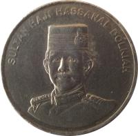 Brunei coin 20 Sen - Hassanal Bolkiah - 2'nd Portrait (1993 - 2013) obverse obverse of 20 Sen - Hassanal Bolkiah - 2'nd Portrait (1993 - 2013) coin with KM# 37 from Brunei. Inscription: SULTAN HAJI HASSANAL BOLKIAH