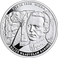 Poland coin 20 Złotych - The Polish Thermopylae – Wizna (2019) reverse reverse of 20 Złotych - The Polish Thermopylae – Wizna (2019) coin from Poland. Inscription: 7-10 IX 1939 WIZNA MAJOR WŁADYSŁAW RAGINIS