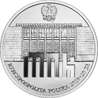 obverse of 20 Złotych - 140th Anniversary of the National Museum in Kraków (2019) coin from Poland. Inscription: mw RZECZPOSPOLITA POLSKA 2019 • 20 ZŁ