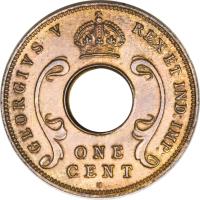 British East Africa coin 1 Cent - George V (1922 - 1935) obverse obverse of 1 Cent - George V (1922 - 1935) coin with KM# 22 from British East Africa. Inscription: GEORGIUS V REX ET IND :IMP: ONE CENT H