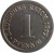 reverse of 1 Pfennig - Wilhelm II - Small eagle (1916 - 1918) coin with KM# 24 from Germany. Inscription: DEUTSCHES REICH 1917 1 PFENNIG
