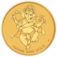 Tuvalu coin 4 Dollars - Elizabeth II - Diwali Festival (2018) reverse reverse of 4 Dollars - Elizabeth II - Diwali Festival (2018) coin from Tuvalu. Inscription: P 1GRAM 9999 GOLD