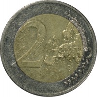 reverse of 2 Euro - 10 Years of Euro Cash (2012) coin with KM# 306 from Germany. Inscription: 2 EURO LL