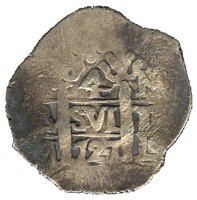 Peru coin 4 Reales - Felipe V (1701 - 1728) reverse reverse of 4 Reales - Felipe V (1701 - 1728) coin with KM# 33 from Peru. Inscription: PLVS VLTRA