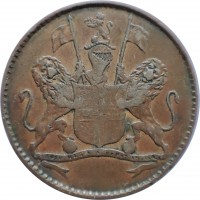 Saint Helena coin 1/2 Penny - British East India Company (1821) obverse obverse of 1/2 Penny - British East India Company (1821) coin with KM# A4 from Saint Helena. Inscription: AUSP: REGIS & SENAT ANGLIÆ