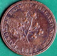 Ireland coin 1/2 Penny - George III - Dublin - Hilles Ironmongers (1813) obverse obverse of 1/2 Penny - George III - Dublin - Hilles Ironmongers (1813) coin from Ireland. Inscription: PAYABLE IN BANK OF IRELAND NOTES 1813