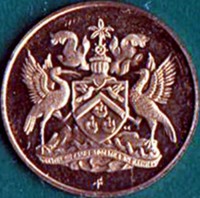 Trinidad and Tobago coin 1 Cent - Elizabeth II - 10th Anniversary of Independence (1972) obverse obverse of 1 Cent - Elizabeth II - 10th Anniversary of Independence (1972) coin with KM# 9 from Trinidad and Tobago. Inscription: GC TOGETHER WE ASPIRE - TOGETHER WE ACHIEVE FM