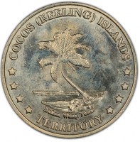 Australia coin 20 Cents - Elizabeth II (2004) obverse obverse of 20 Cents - Elizabeth II (2004) coin from Australia. Inscription: COCOS (KEELING) ISLANDS ****TERRITORY****