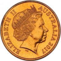 Australia coin 1 Cent - Elizabeth II - Possum Magic - 4'th Portrait (2017) obverse obverse of 1 Cent - Elizabeth II - Possum Magic - 4'th Portrait (2017) coin from Australia. Inscription: ELIZABETH II AUSTRALIA 2017 IRB