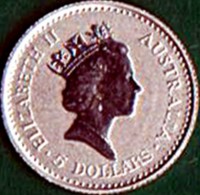 Australia coin 5 Dollars - Elizabeth II - Koala - 3'rd Portrait (1989 - 1990) obverse obverse of 5 Dollars - Elizabeth II - Koala - 3'rd Portrait (1989 - 1990) coin from Australia. Inscription: ELIZABETH II AUSTRALIA 5 DOLLARS RDM