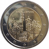 obverse of 2 Euro - Hill of Crosses (2020) coin from Lithuania. Inscription: 2020 LIETUVA KRYŽIŲ KALNAS