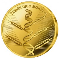Lithuania coin 5 Euro - Agricultural Sciences (2020) reverse reverse of 5 Euro - Agricultural Sciences (2020) coin from Lithuania. Inscription: ŽEMĖS ŪKIO MOKSLAI