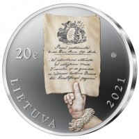 Lithuania coin 20 Euro - 230th Anniversary of the Constitution of 3 May and Mutual Pledge of the Commonwealth of the Two Nations (2021) reverse reverse of 20 Euro - 230th Anniversary of the Constitution of 3 May and Mutual Pledge of the Commonwealth of the Two Nations (2021) coin from Lithuania. Inscription: 20€ LIETUVA 2021