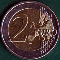 reverse of 2 Euro - 30 Years of the Cyprus Institute of Neurology & Genetics (2020) coin from Cyprus. Inscription: 2 EURO LL