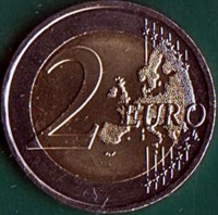 reverse of 2 Euro - Malta's Prehistoric Monuments: Tarxien Temples (2021) coin from Malta. Inscription: 2 EURO LL
