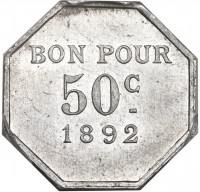 BON POUR. 50 C. 1892.